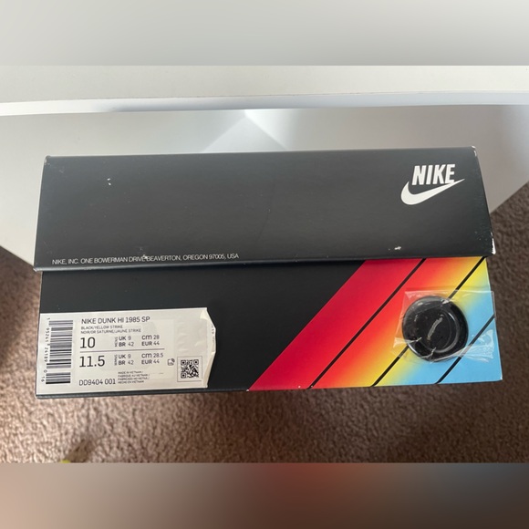 Nike Dunk 1985 High Acid Wash Yellow Sneakers - Picture 11 of 12